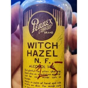 Vintage Witch Hazel N.F. Pennex Bottle Pittsburgh, PA Metal Cap w/Logo 6.5" Tall